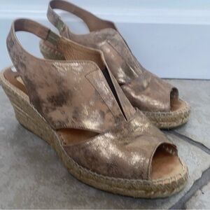 Kanna Bronze Espadrille Wedges